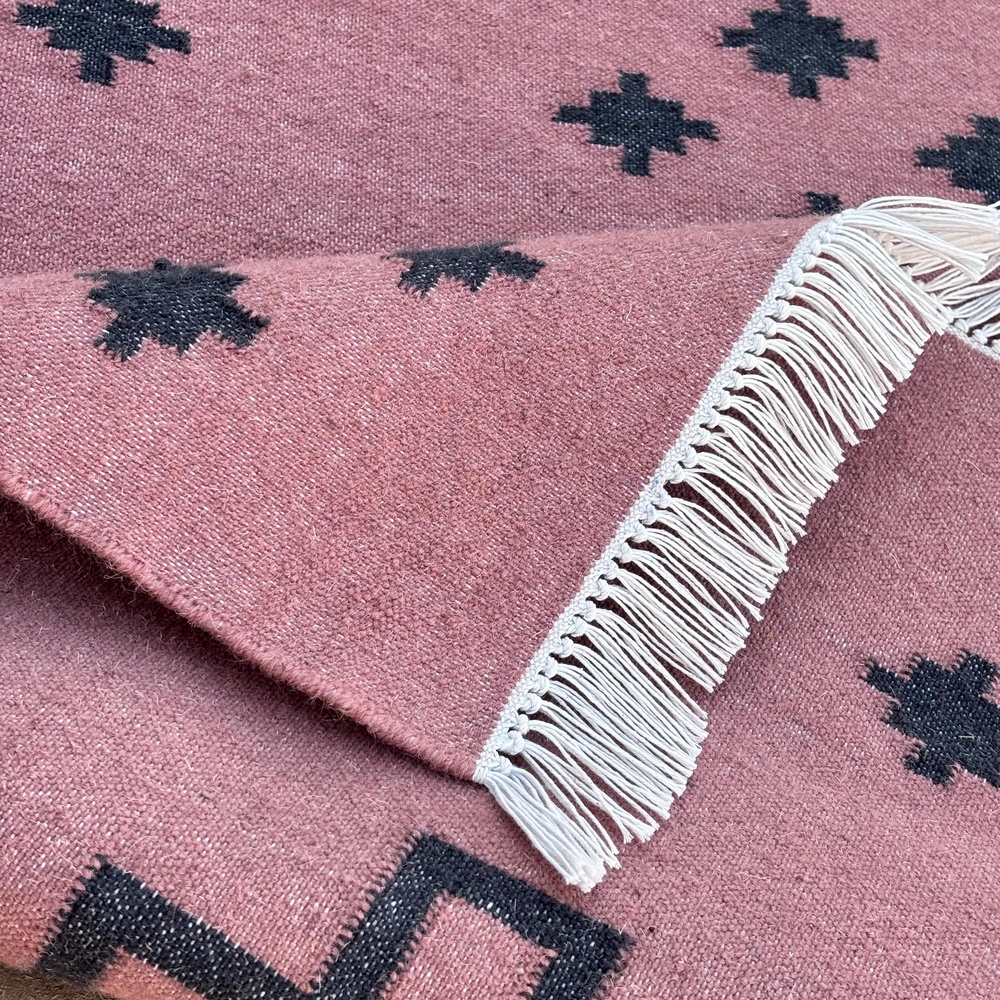 Handmade Multicolor Wool Dhurrie Vintage For Home